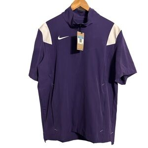 Nike Lightweight Football Short Sleeve Jacket Size Medium New Orchid/White NWT